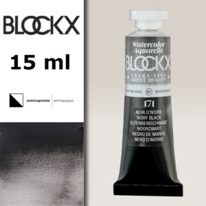BX000 - 171 - Nero Avorio S1 Colore Acquerello Extra Fine 15 ML BLOCKX
