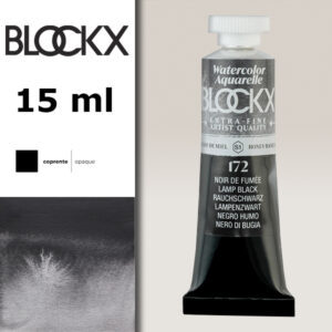 BX000 - 172 - Nero Fumè S1 Colore Acquerello Extra Fine 15 ML BLOCKX