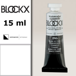 BX000 - 186 - Bianco di Titanio S1 Colore Acquerello Extra Fine 15 ML BLOCKX