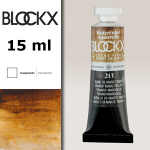 BX000 - 213 - Giallo di Marte Trasparente S2 Colore Acquerello Extra Fine 15 ML BLOCKX
