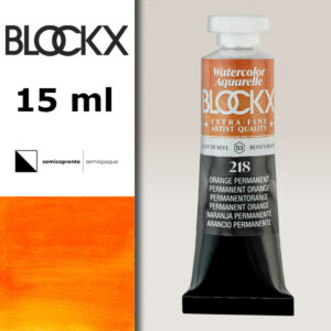 BX000 - 218 - Arancione Permanente S3 Colore Acquerello Extra Fine 15 ML BLOCKX