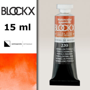 BX000 - 220 - Vermiglio Pyrrolo S3 Colore Acquerello Extra Fine 15 ML BLOCKX