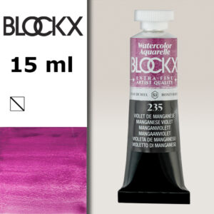 BX000 - 235 - Viola Manganese S3 Colore Acquerello Extra Fine 15 ML BLOCKX