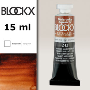 BX000 - 242 - Marrone di Marte Trasparente S2 Colore Acquerello Extra Fine 15 ML BLOCKX