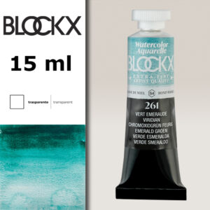 BX000 - 261 - Verde Smeraldo S4 Colore Acquerello Extra Fine 15 ML BLOCKX