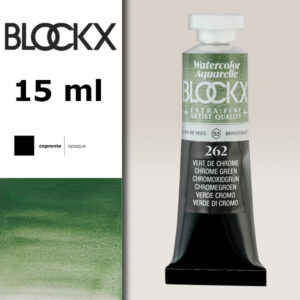 BX000 - 262 - Verde Cromo S3 Colore Acquerello Extra Fine 15 ML BLOCKX