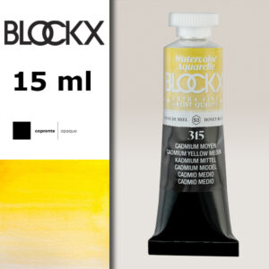 BX000 - 315 - Giallo di Cadmio Medio S3 Colore Acquerello Extra Fine 15 ML BLOCKX