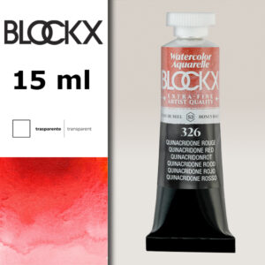 BX000 - 326 - Rosso Quinacridone S3 Colore Acquerello Extra Fine 15 ML BLOCKX