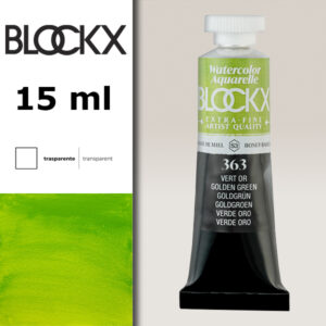 BX000 - 363 - Verde Dorato S3 Colore Acquerello Extra Fine 15 ML BLOCKX