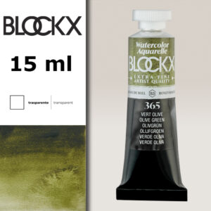 BX000 - 365 - Verde Oliva S3 Colore Acquerello Extra Fine 15 ML BLOCKX