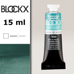 BX000 - 366 - Verde di Prussia S3 Colore Acquerello Extra Fine 15 ML BLOCKX