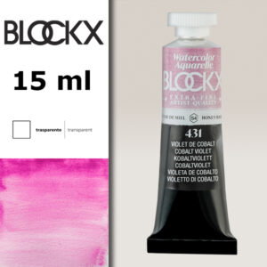 BX000 - 431 - Viola Cobalto S4 Colore Acquerello Extra Fine 15 ML BLOCKX
