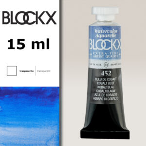 BX000 - 452 - Blu Cobalto S4 Colore Acquerello Extra Fine 15 ML BLOCKX