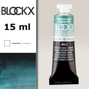 BX000 - 462 - Verde Cromo Cobalto S4 Colore Acquerello Extra Fine 15 ML BLOCKX