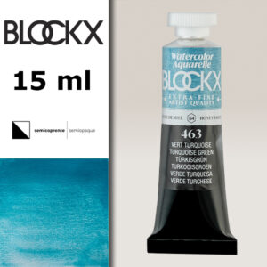 BX000 - 463 - Verde Turchese S4 Colore Acquerello Extra Fine 15 ML BLOCKX