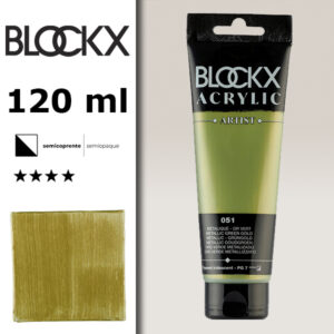 BX076 - 051 - Verde Oro 120 ML Acrilico Fine Artist BLOCKX