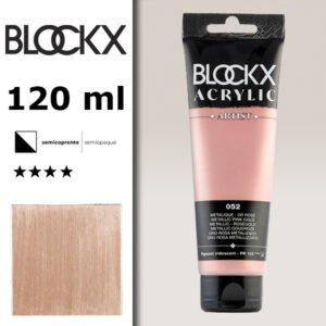 BX073 - 052 - Oro Rosa 120 ML Acrilico Fine Artist BLOCKX