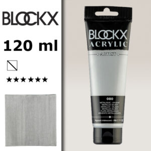 BX070 - 080 - Argento 120 ML Acrilico Fine Artist BLOCKX