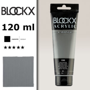 BX065 - 150 - Grigio Neutro 120 ML Acrilico Fine Artist BLOCKX