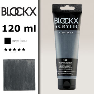 BX078 - 169 - Metallic Ematite 120 ML Acrilico Fine Artist BLOCKX