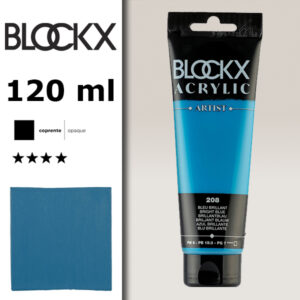 BX034 - 208 - Blu Brillante 120 ML Acrilico Fine Artist BLOCKX
