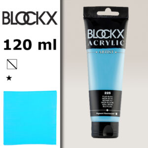 BX089 - 225 - Blu Fluo 120 ML Acrilico Fine Artist BLOCKX
