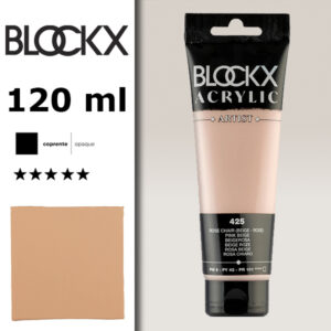 BX019 - 425 - Rosa Carne / Beige Rosa 120 ML Acrilico Fine Artist BLOCKX