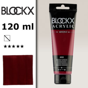 BX025 - 433 - Magenta Primario 120 ML Acrilico Fine Artist BLOCKX