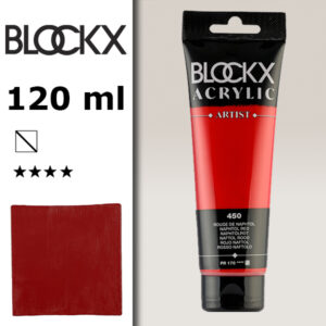 BX017 - 450 - Rosso Naphtol 120 ML Acrilico Fine Artist BLOCKX
