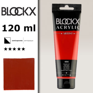 BX015 - 456 - Rosso Vivo 120 ML Acrilico Fine Artist BLOCKX