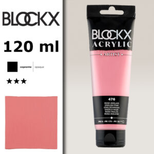 BX022 - 476 - Rosa Inglese Chiaro 120 ML Acrilico Fine Artist BLOCKX