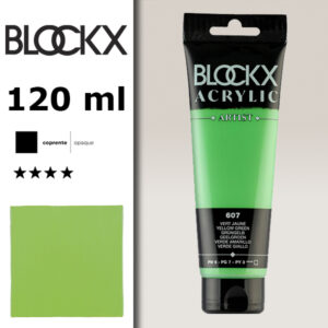 BX045 - 607 - Giallo Verde 120 ML Acrilico Fine Artist BLOCKX
