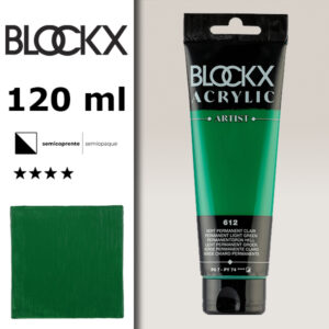 BX047 - 612 - Verde Chiaro Permanente 120 ML Acrilico Fine Artist BLOCKX