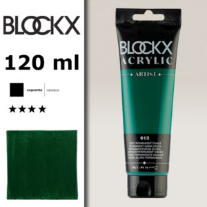 BX048 - 613 - Verde Scuro Permanente 120 ML Acrilico Fine Artist BLOCKX