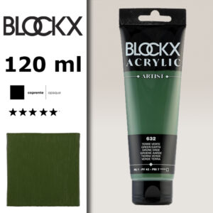BX054 - 632 - Verde Terra 120 ML Acrilico Fine Artist BLOCKX