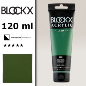 BX053 - 635 - Verde Ossido 120 ML Acrilico Fine Artist BLOCKX