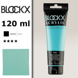 BX043 - 676 - Verde Turchese 120 ML Acrilico Fine Artist BLOCKX