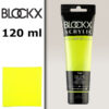 BX086 - 723 - Giallo Fluo 120 ML Acrilico Fine Artist BLOCKX