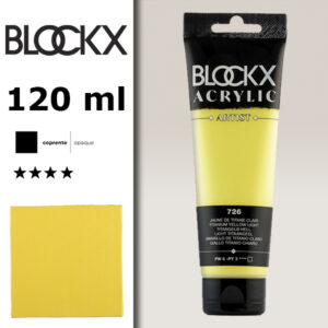 BX004 - 726 - Giallo Titanio Chiaro 120 ML Acrilico Fine Artist BLOCKX