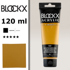 BX055 - 747 - Giallo Ocra Verde 120 ML Acrilico Fine Artist BLOCKX