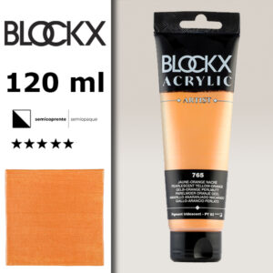 BX081 - 765 - Giallo Arancio Perlescente 120 ML Acrilico Fine Artist BLOCKX