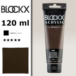 BX062 - 830 - Marrone Vandijck 120 ML Acrilico Fine Artist BLOCKX