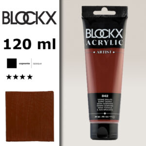 BX058 - 842 - Terra di Siena Bruciata 120 ML Acrilico Fine Artist BLOCKX