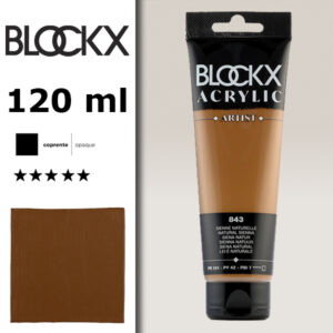 BX057 - 843 - Terra di Siena Naturale 120 ML Acrilico Fine Artist BLOCKX