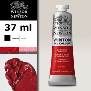 W013 - 098 - Rosso di cadmio scuro imit 37 ML Olio Winton Winsor e Newton