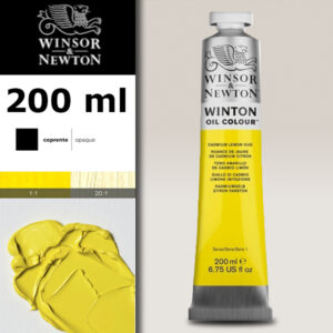 W002 - 087 - Giallo cadmio limone imit  200 ML Olio Winton Winsor e Newton