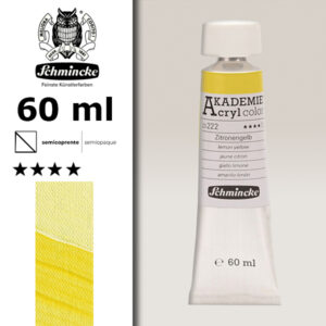 222 - Giallo Limone Colore Acrilico 60 ML Akademie Schmincke