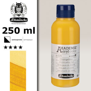 225 - Tinta Giallo Di Cromo Colore Acrilico 250 ML Akademie Schmincke