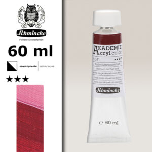 341 - Tinta Rosso Di Cadmio Scuro Colore Acrilico 60 ML Akademie Schmincke