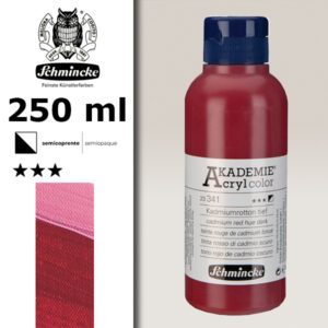 341 - Tinta Rosso Di Cadmio Scur Colore Acrilico 250 ML Akademie Schmincke